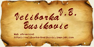 Veliborka Bušiković vizit kartica